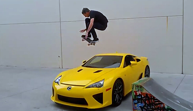 Next week, Hawk jumps a skateboard using an LFA.