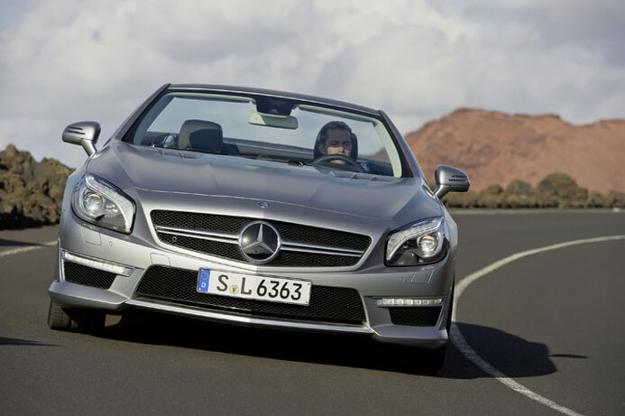 The SL63 AMG is heavy, but it has a several hundred horses stuffed below the bonnet.