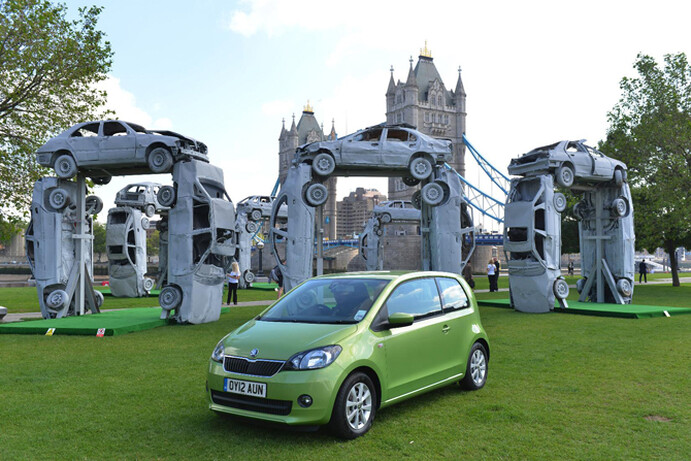 You can see citihenge at Potters Field in London or at the Goodwood Festival of Speed.