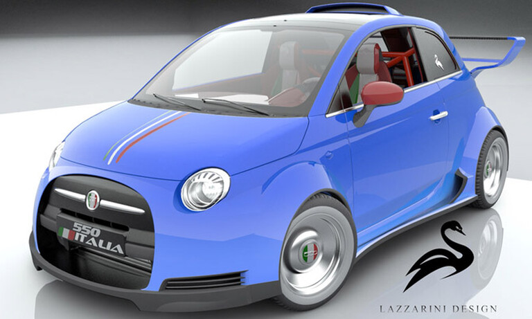The Fiat 550 features a wide body kit, a lengthened wheelbase and an aggressive new look.