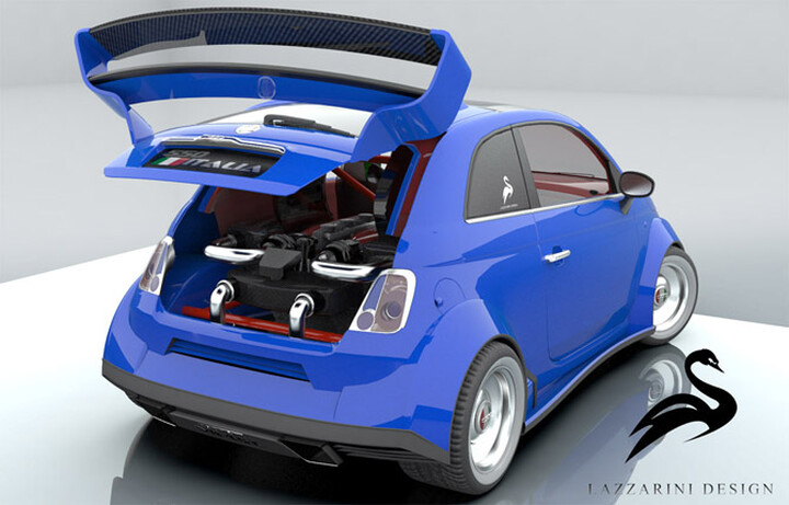 The 4.5-litre engine from the 458 Italia has been wedged in the rear.