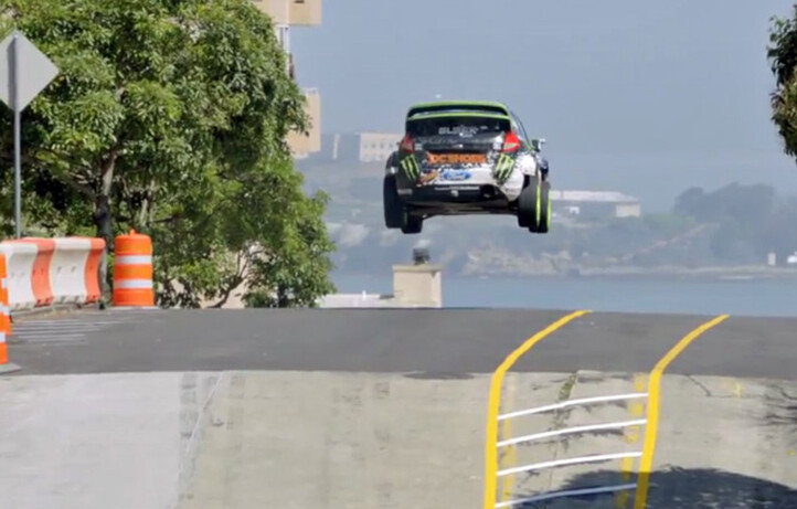 Ken Block shows off a cheap, soon to be painful form of air travel for his latest video.