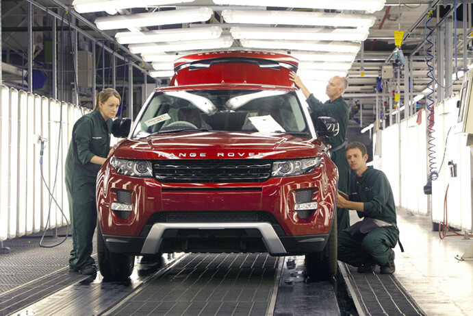 Land Rover has ramped up production of its Evoque.