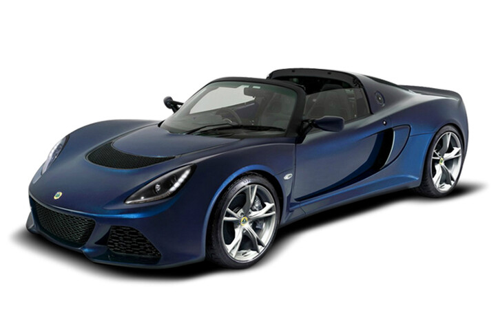 The roofless Exige S looks pretty classy. Hold onto your toupe.