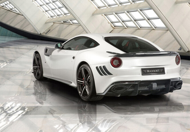 The new bodykit makes the F12 more aggressive.
