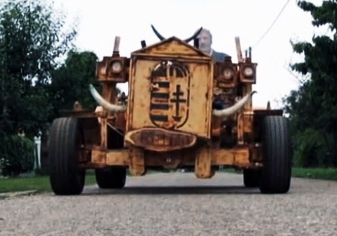Istvan Puskas built this car almost entirely from wood.