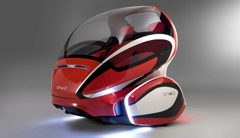 The GM EN-V personal transportation vehicle one of several driverless pods being considered for city deployment.