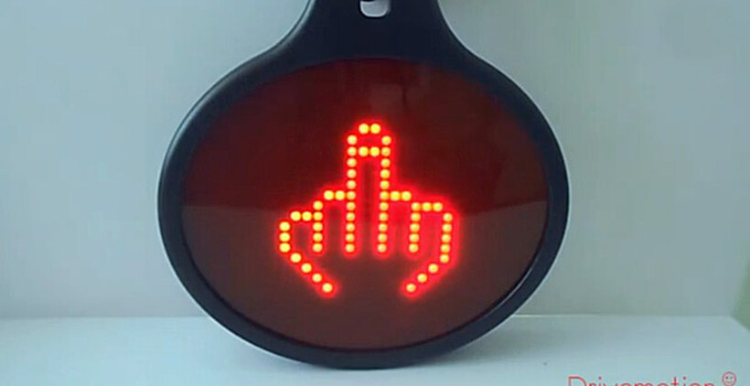 Now you can send animated messages to fellow road users.