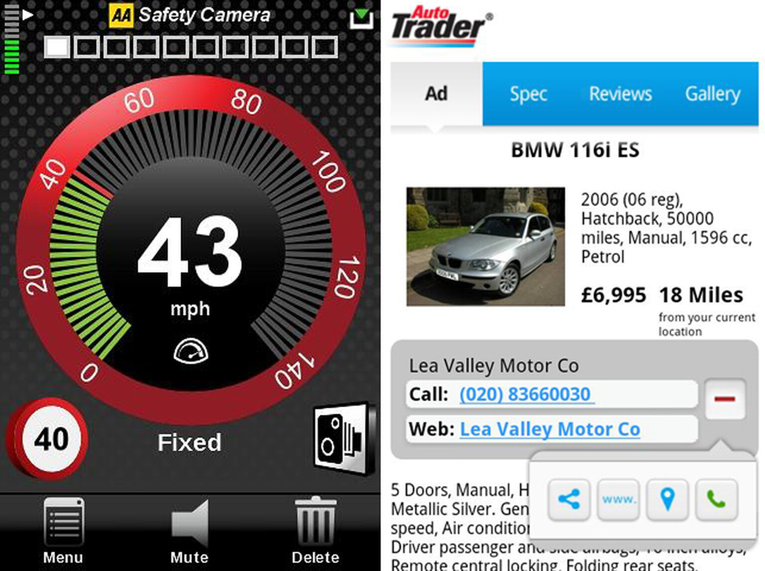 Car apps ahoy: AA launches new speed camera app, Auto Trader Android app to come loaded in phones launched on Three