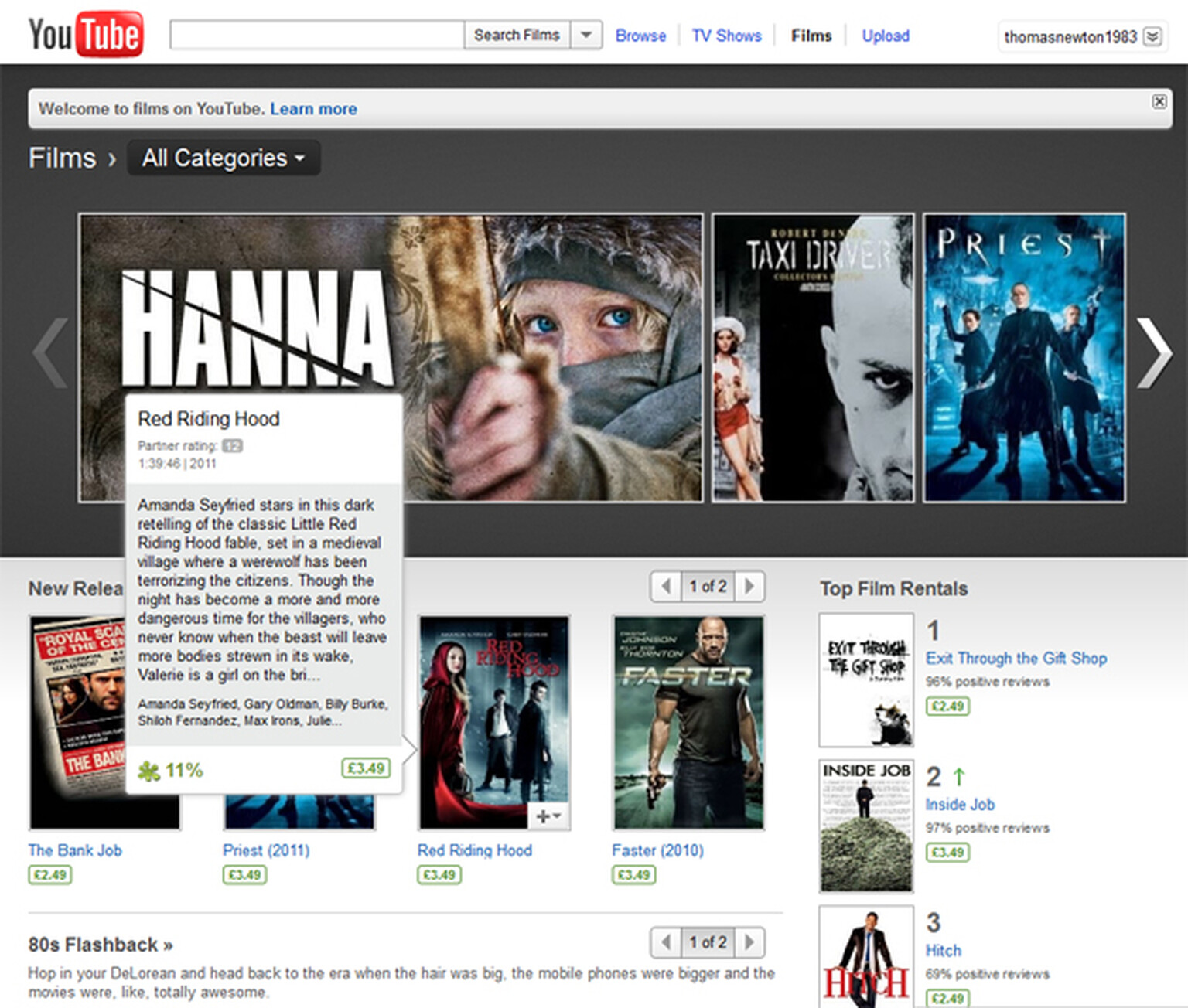YouTube launches movie rentals in the UK: Rent movies for 48 hours from £2.49 a pop