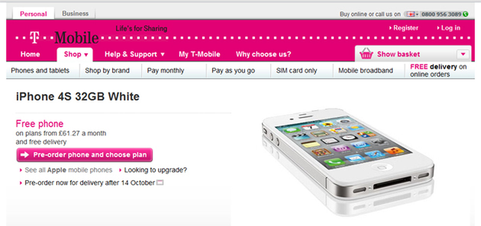 iPhone 4S T-Mobile pre-order and pricing details