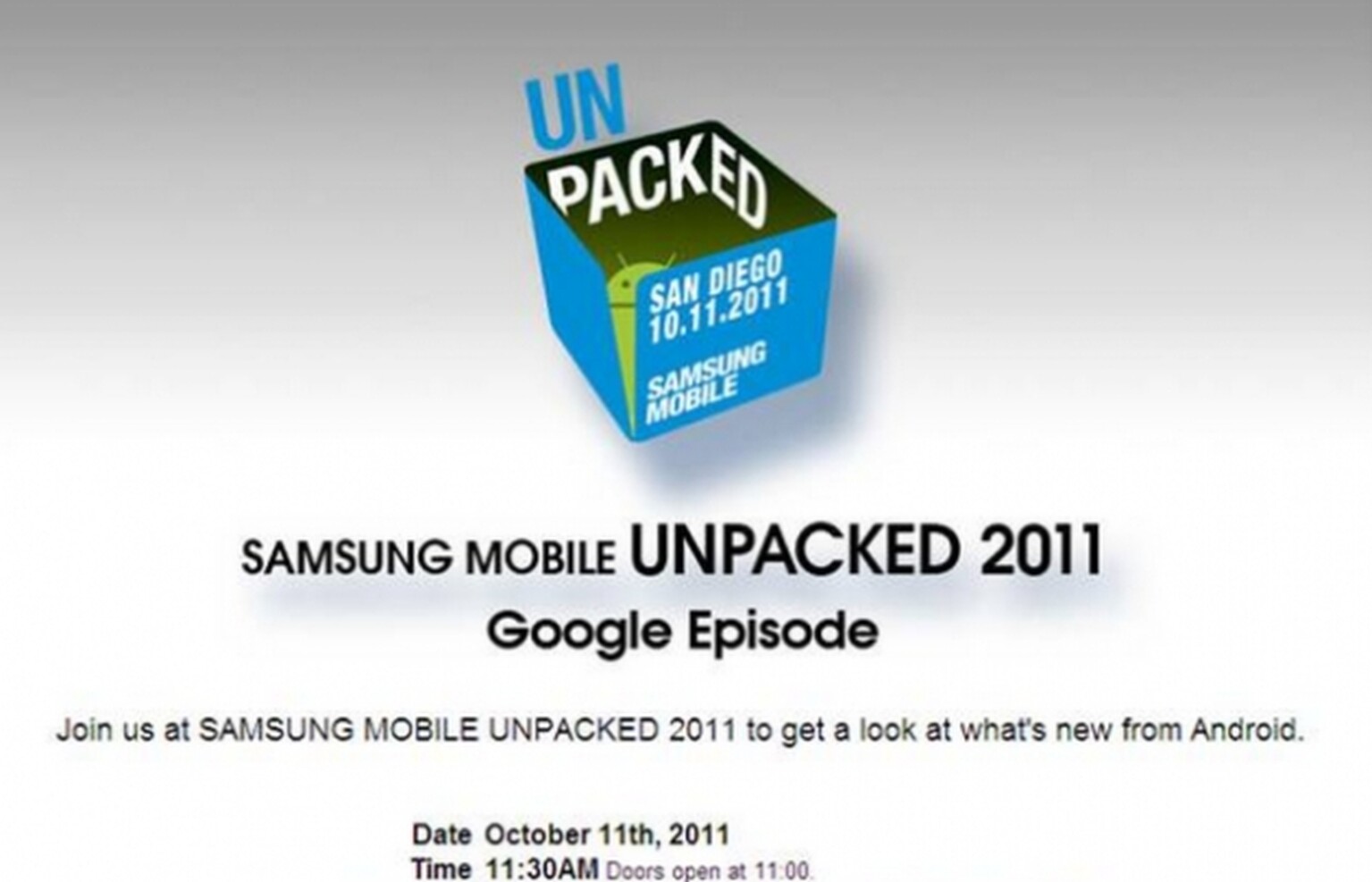 Samsung’s ‘Google Episode’ on 11th of October could reveal Nexus Prime and Ice Cream Sandwich