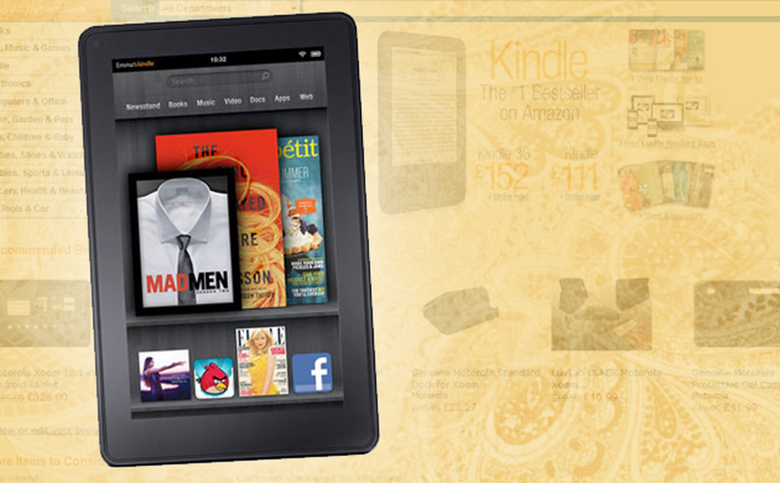 Amazon Kindle Fire tablet: $200 at launch