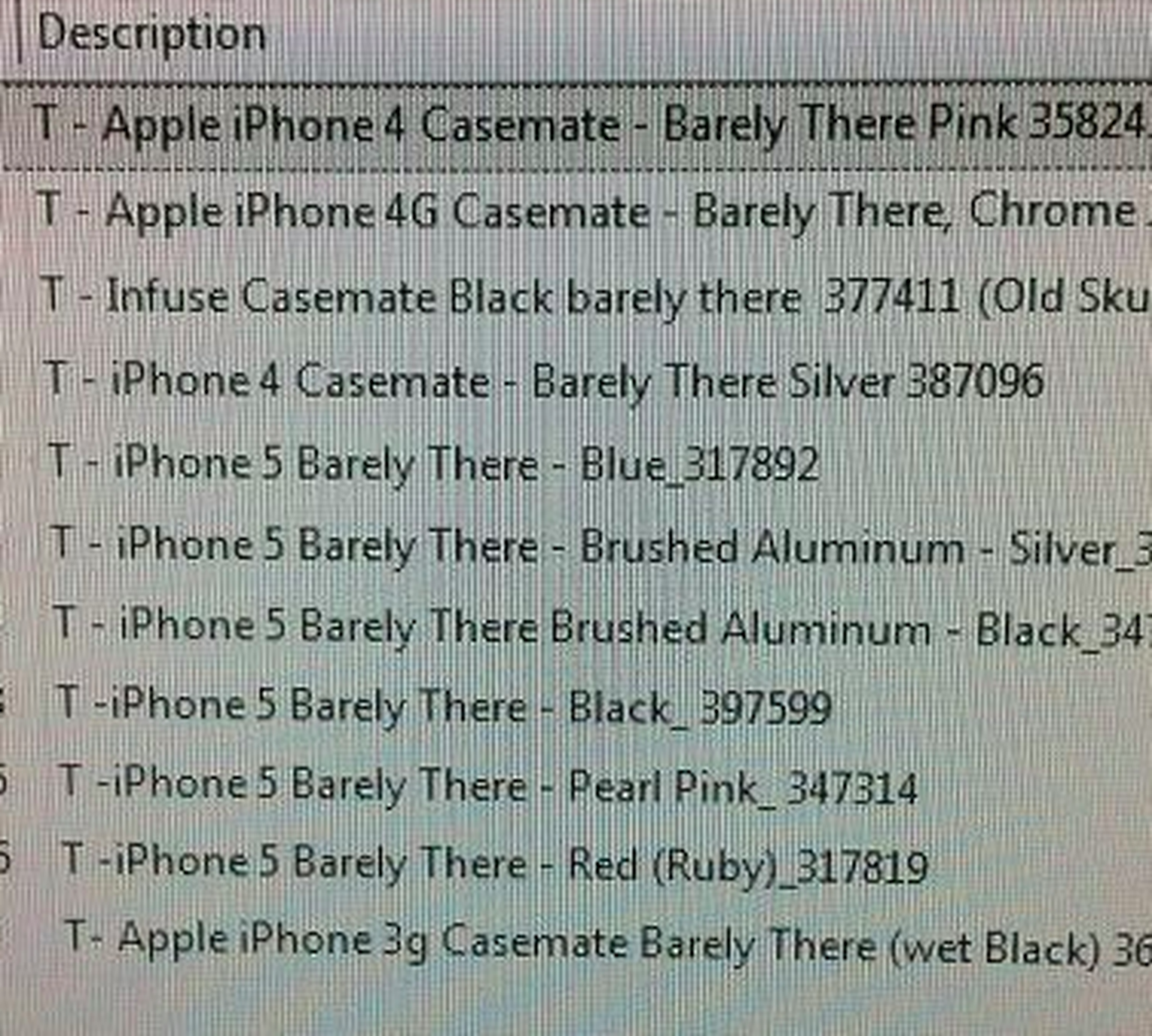 iPhone 5 cases found on AT&T's reseller inventory system