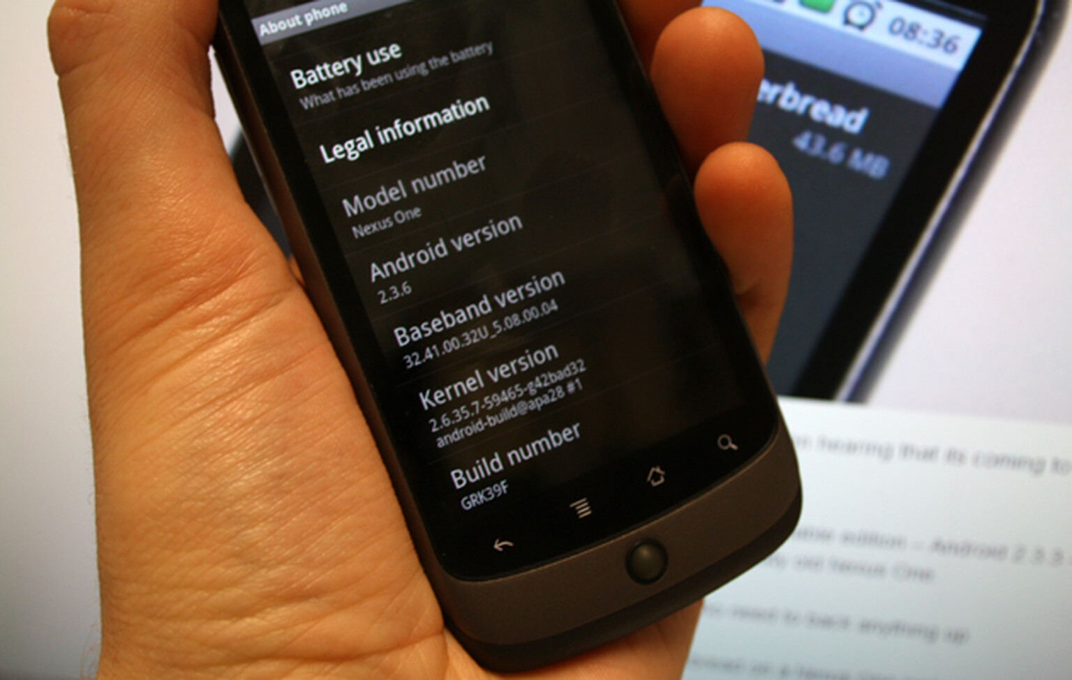 Android 2.3.6 Gingerbread update rolling out to unbranded Nexus Ones