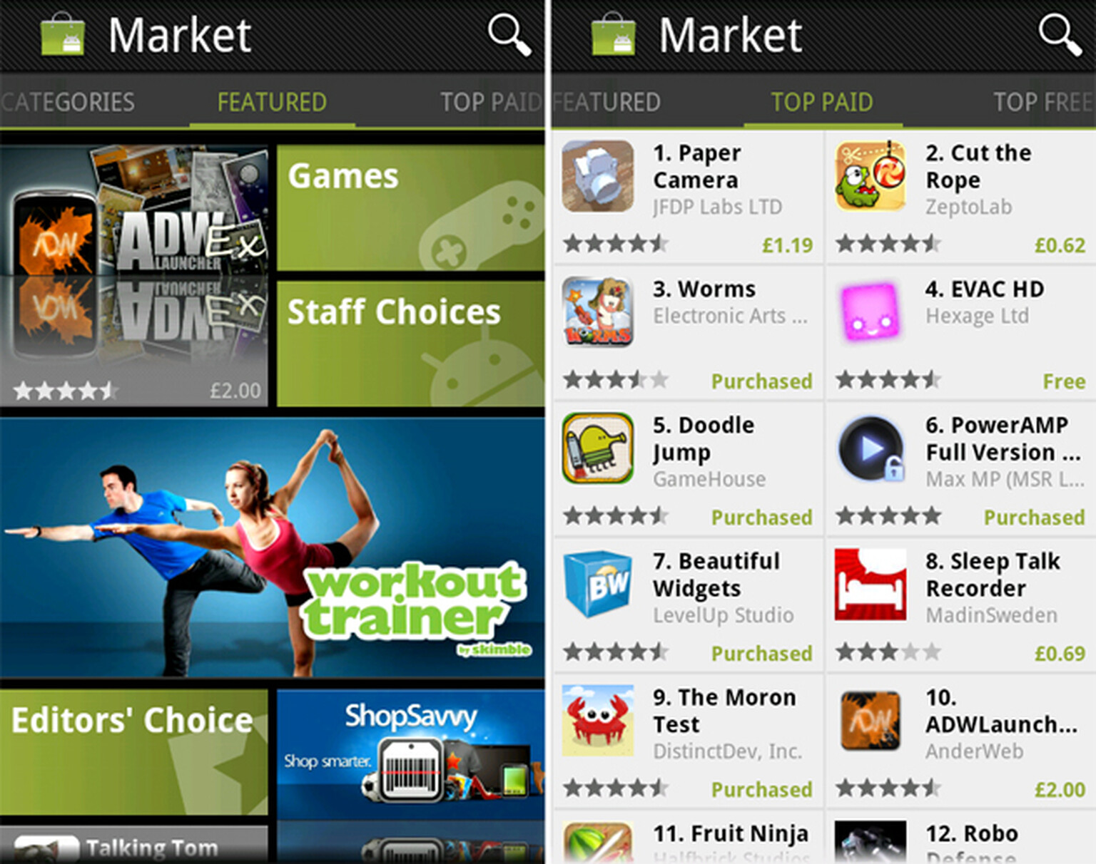 A new-look Android Market (version 3.1.5) surfaces over on XDA Developers