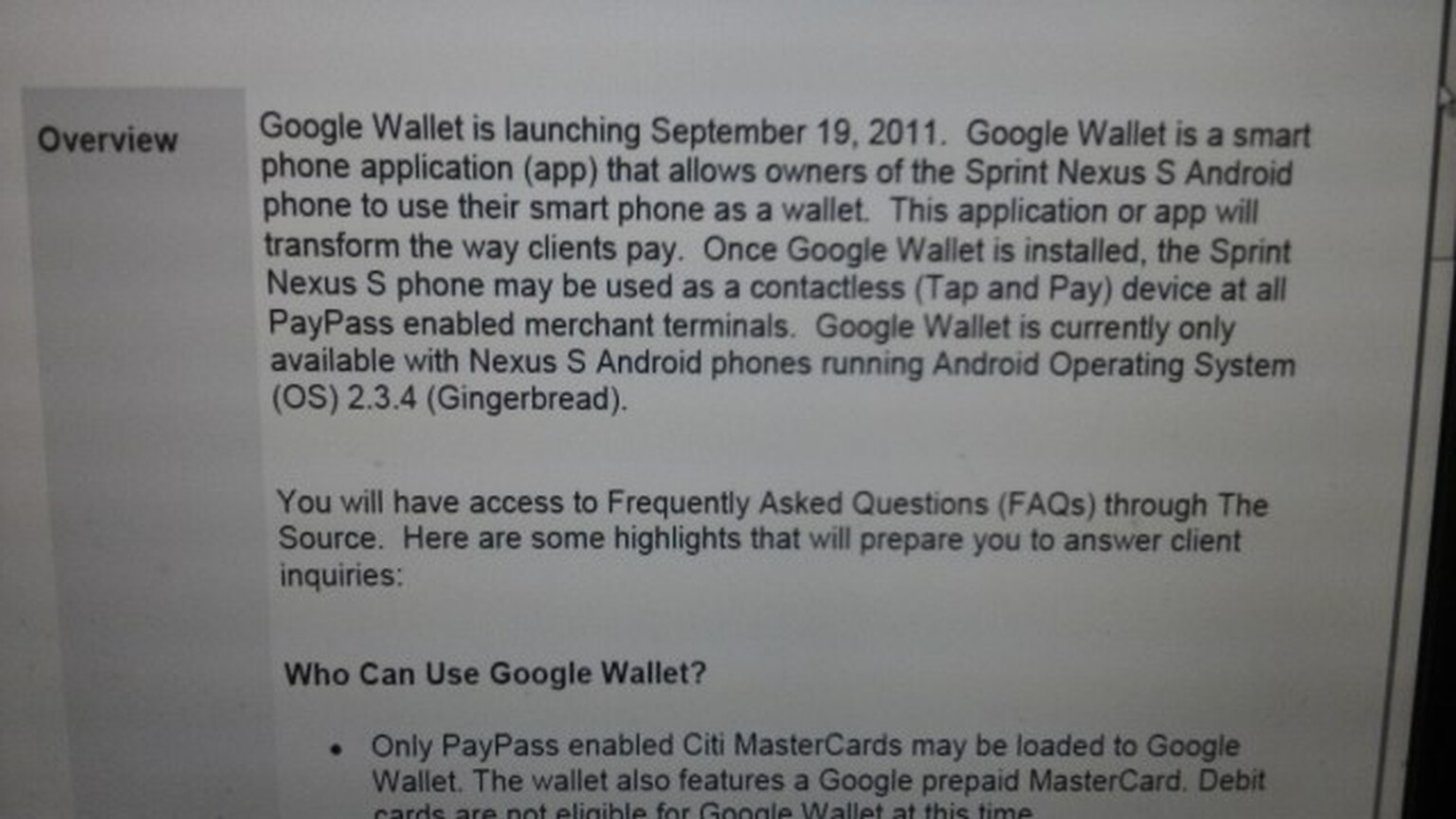 Google Wallet trial looks set to launch in the US today