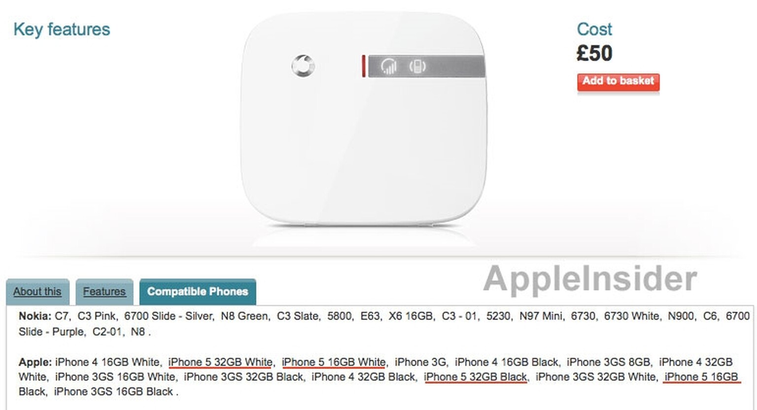 iPhone 5 details spilled from Vodafone UK: Black or White? 16GB or 32GB?