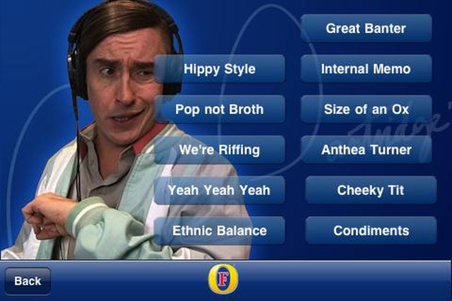 A-ha! Alan Partridge Mid Morning Matters hits back of the App Store net