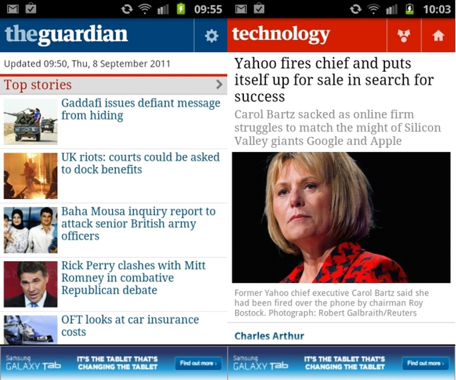 Guardian news app launches on Android