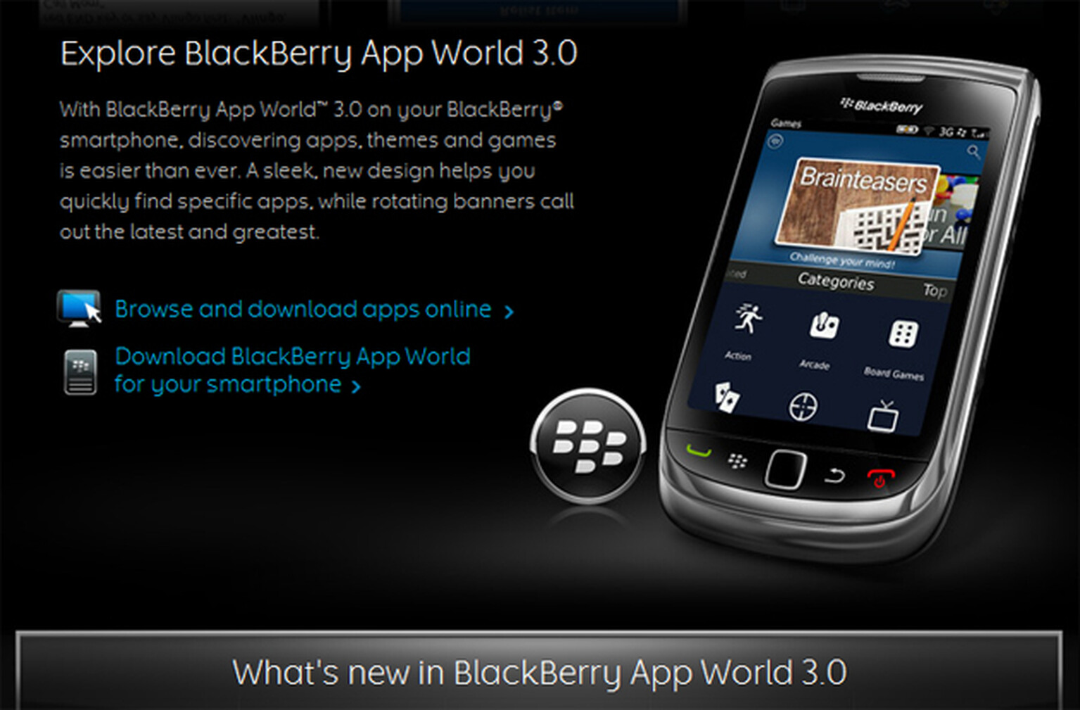 BlackBerry App World 3.0 announced: Share app links, improved search