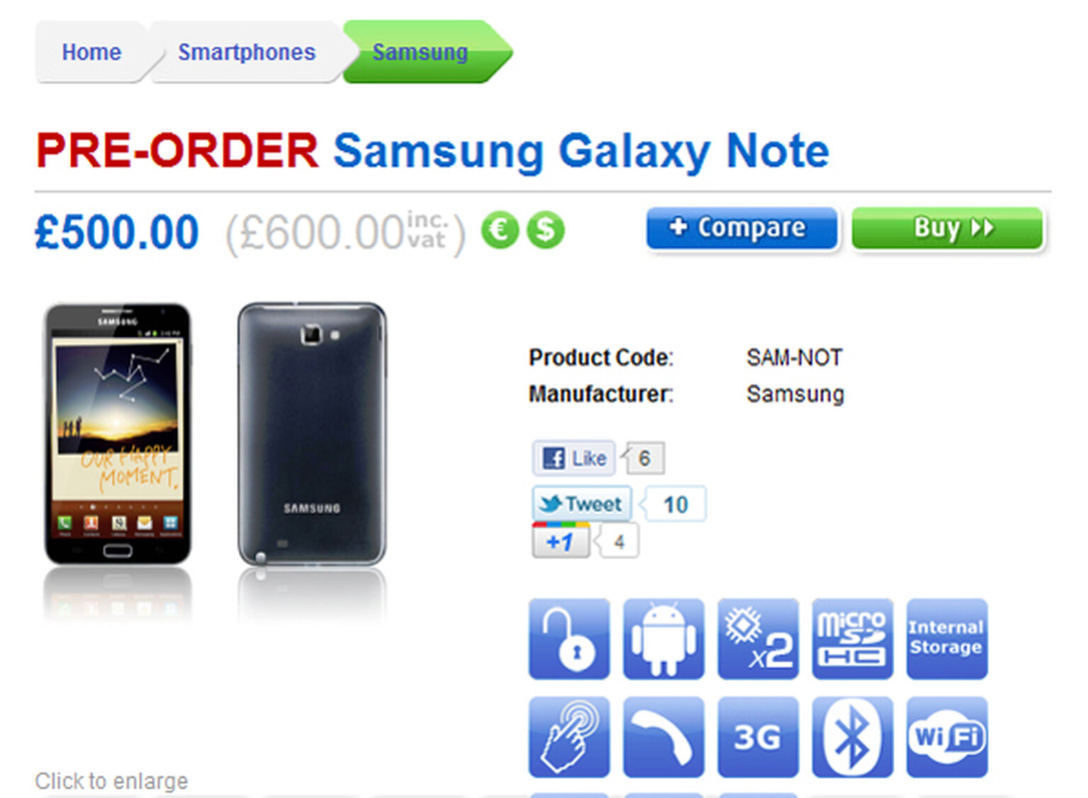 Samsung Galaxy Note priced up: £600 for a big phone. Or is it a small tablet?