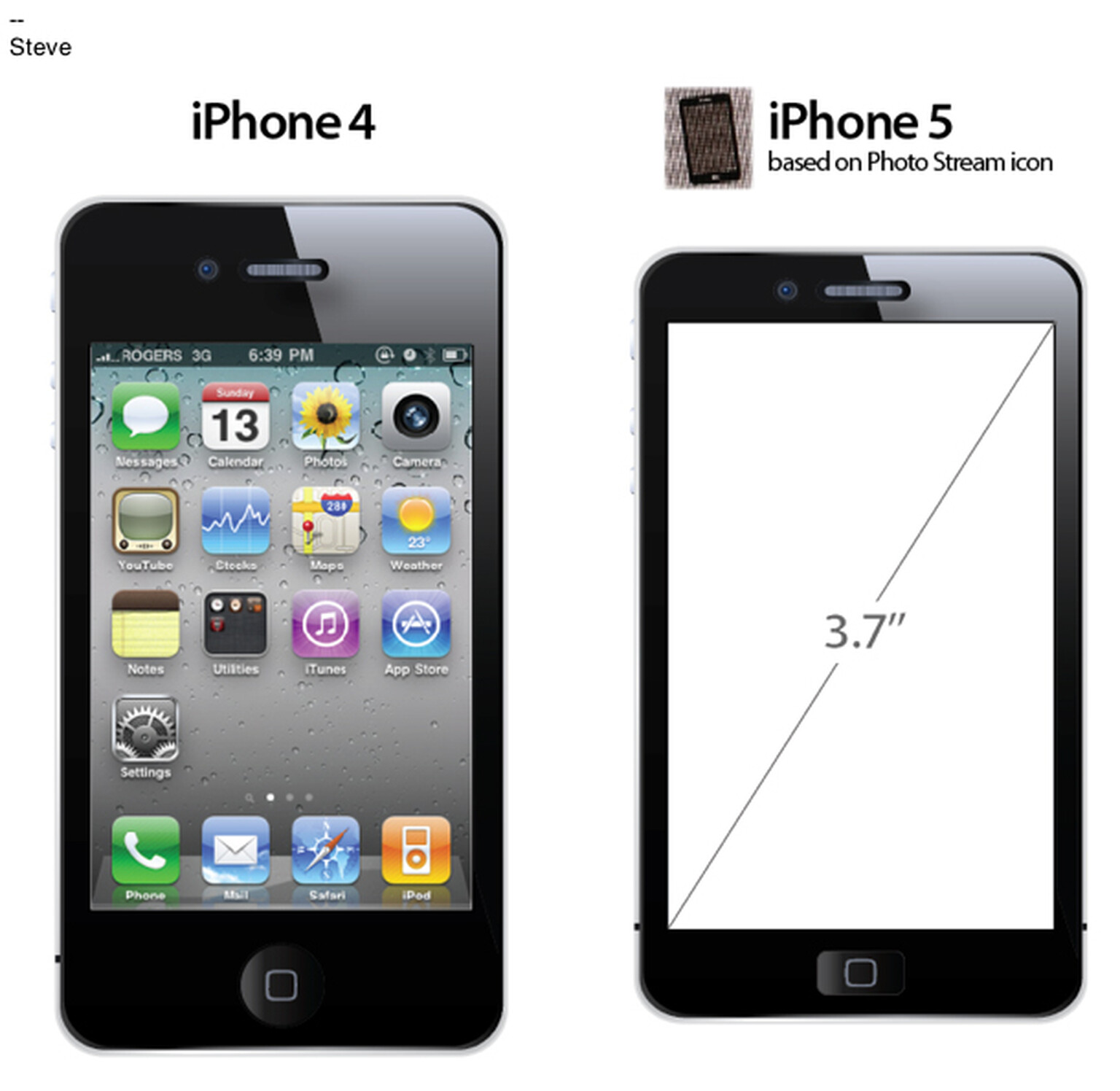 Photo Stream icon hints at 4-inch plus screen for iPhone 5, 3.7-inches for iPhone 4S?