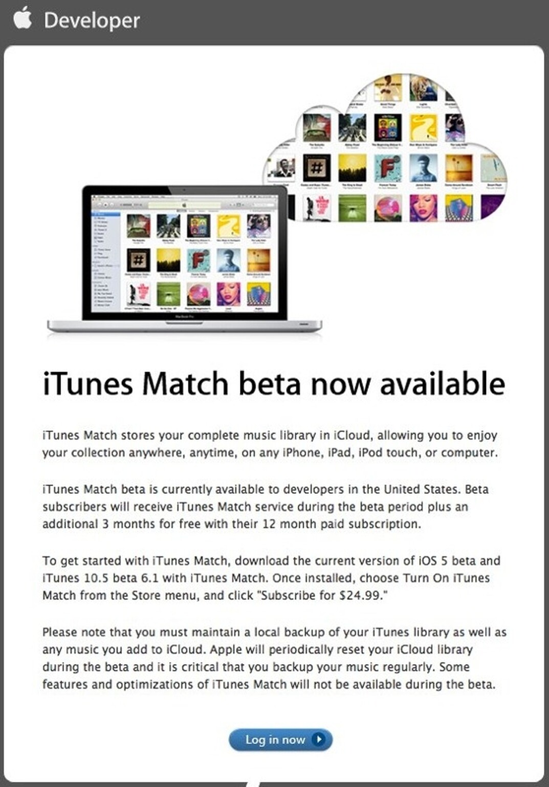 iTunes Match beta launches in US
