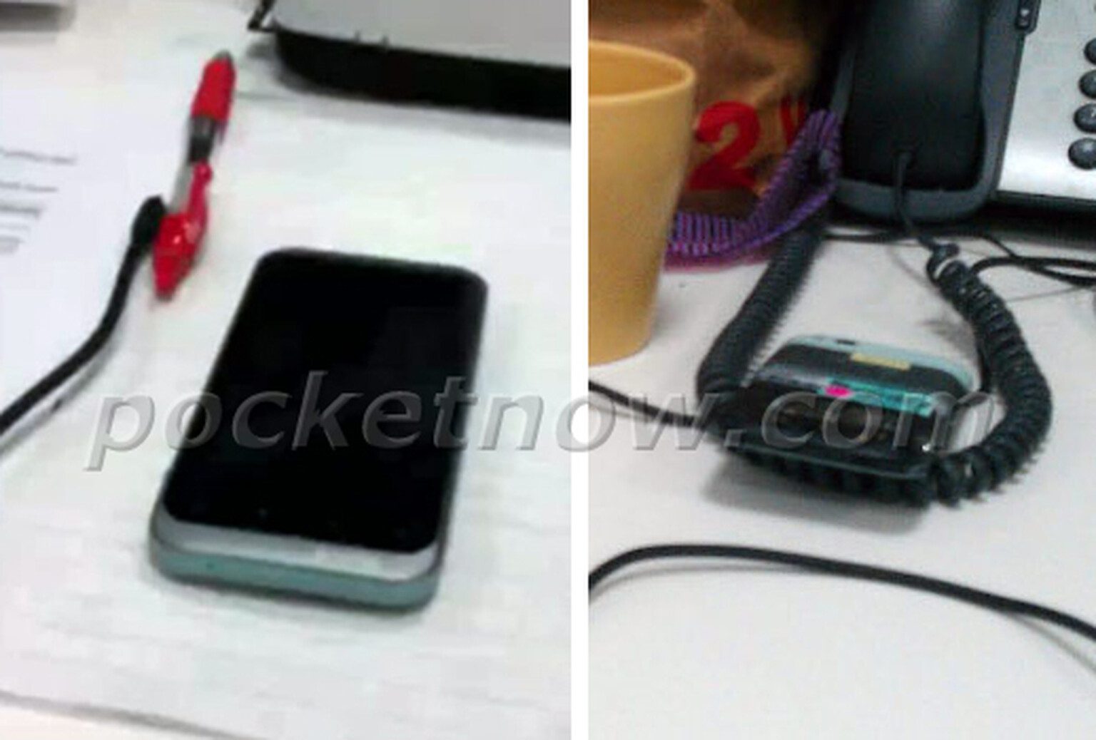 HTC Bliss poses on a desk for some in the wild shots