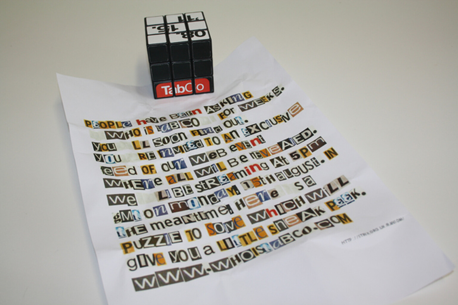 TabCo to unveil its big secret at 5:00 PM UK time today, we get sent a Rubik’s Cube style puzzle in the post...