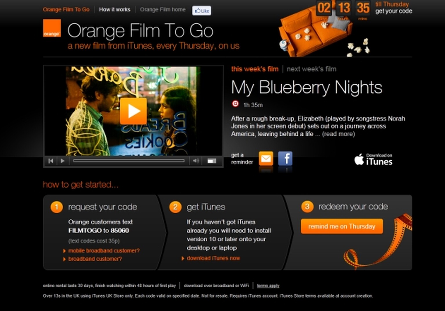 Orange customers to get free iTunes film