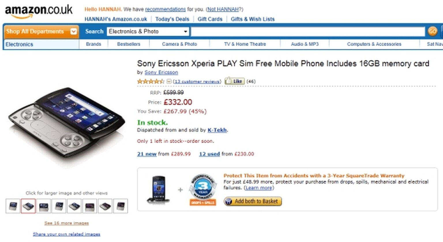 Sony Ericsson Xperia Play price slashed