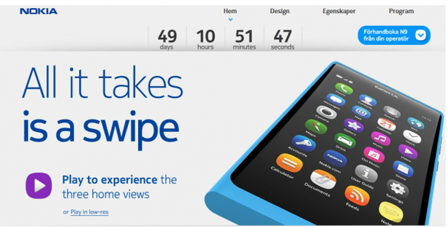 Nokia N9 coming to Sweden 23rd of September, UK Expansys pre-order page apparently not kosher