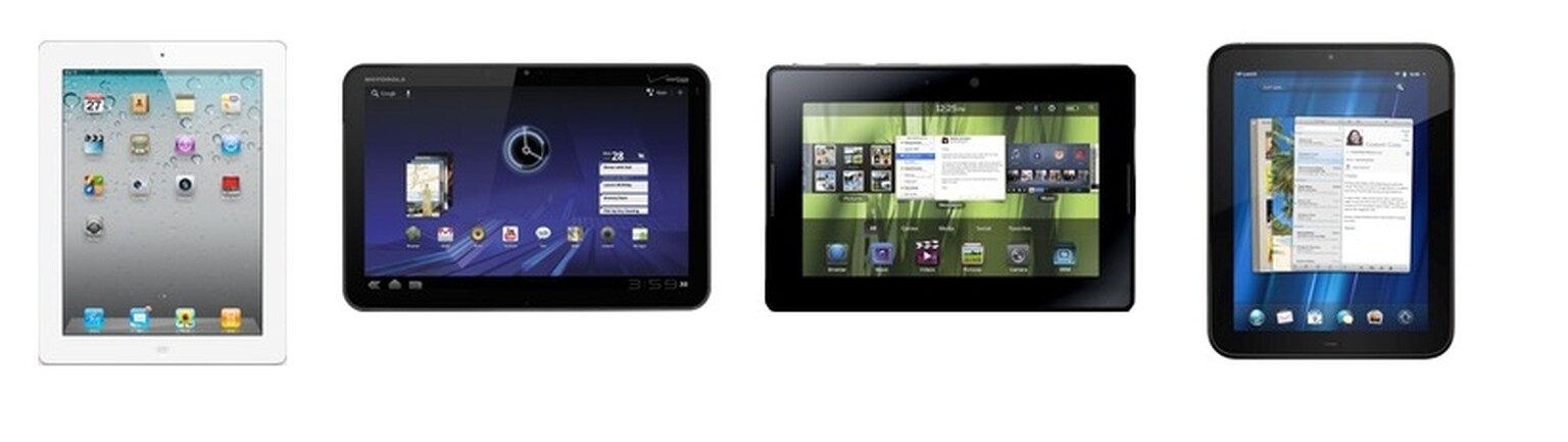 Apple iPad 2 Vs Motorola Xoom Vs Blackberry Playbook Vs HP TouchPad