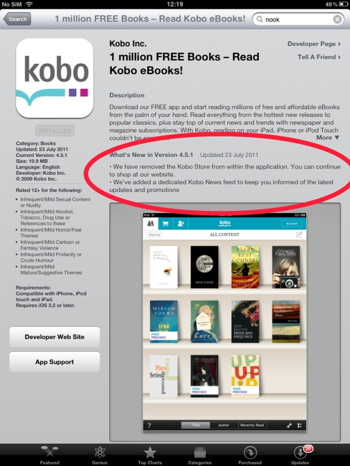 Apple in-app purchase rules hits Kobo