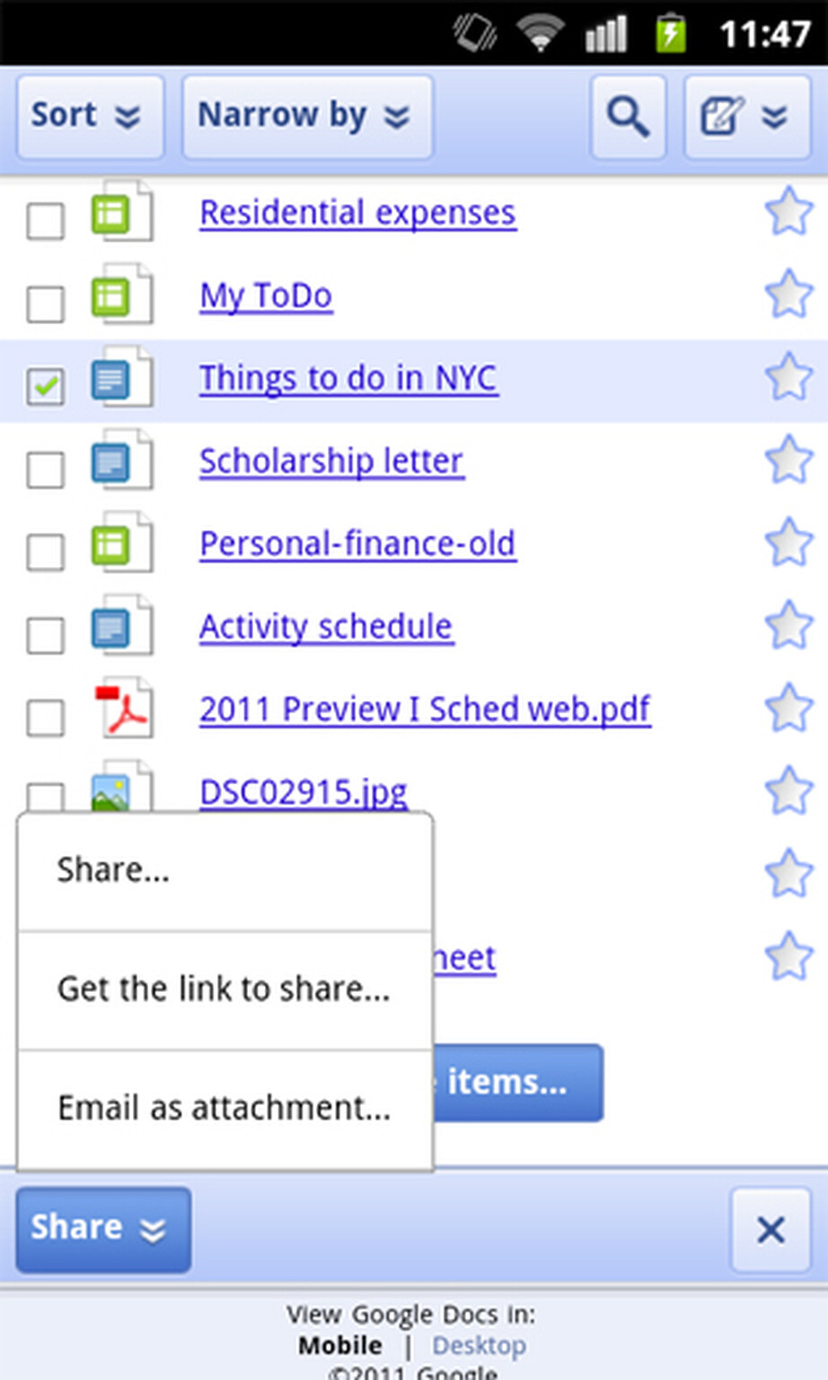Google Docs for mobile gets revamped, allows for easier sharing and searching