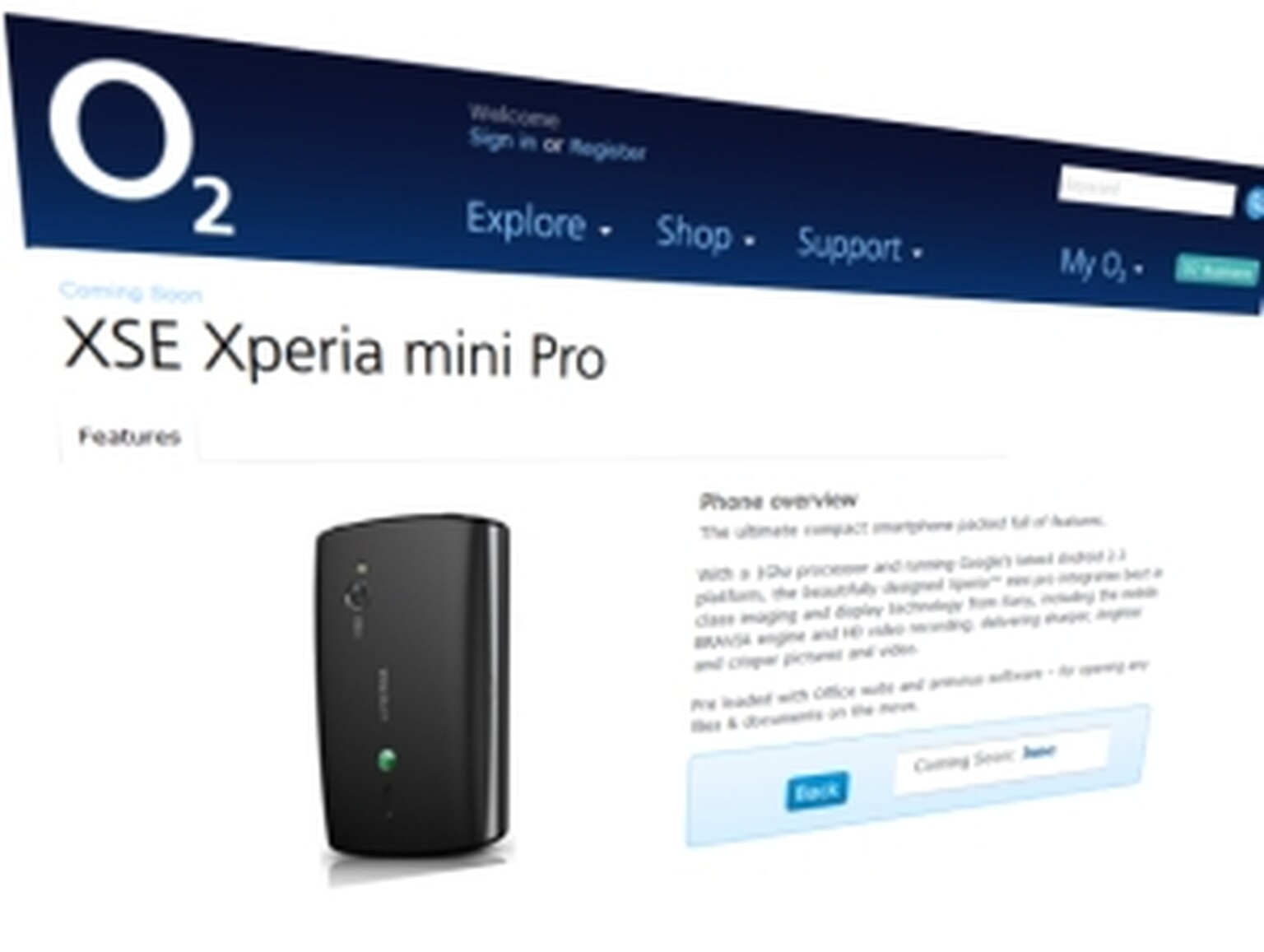 Xperia Mini Pro coming to O2: Compact smartphone gets June 2011 release date