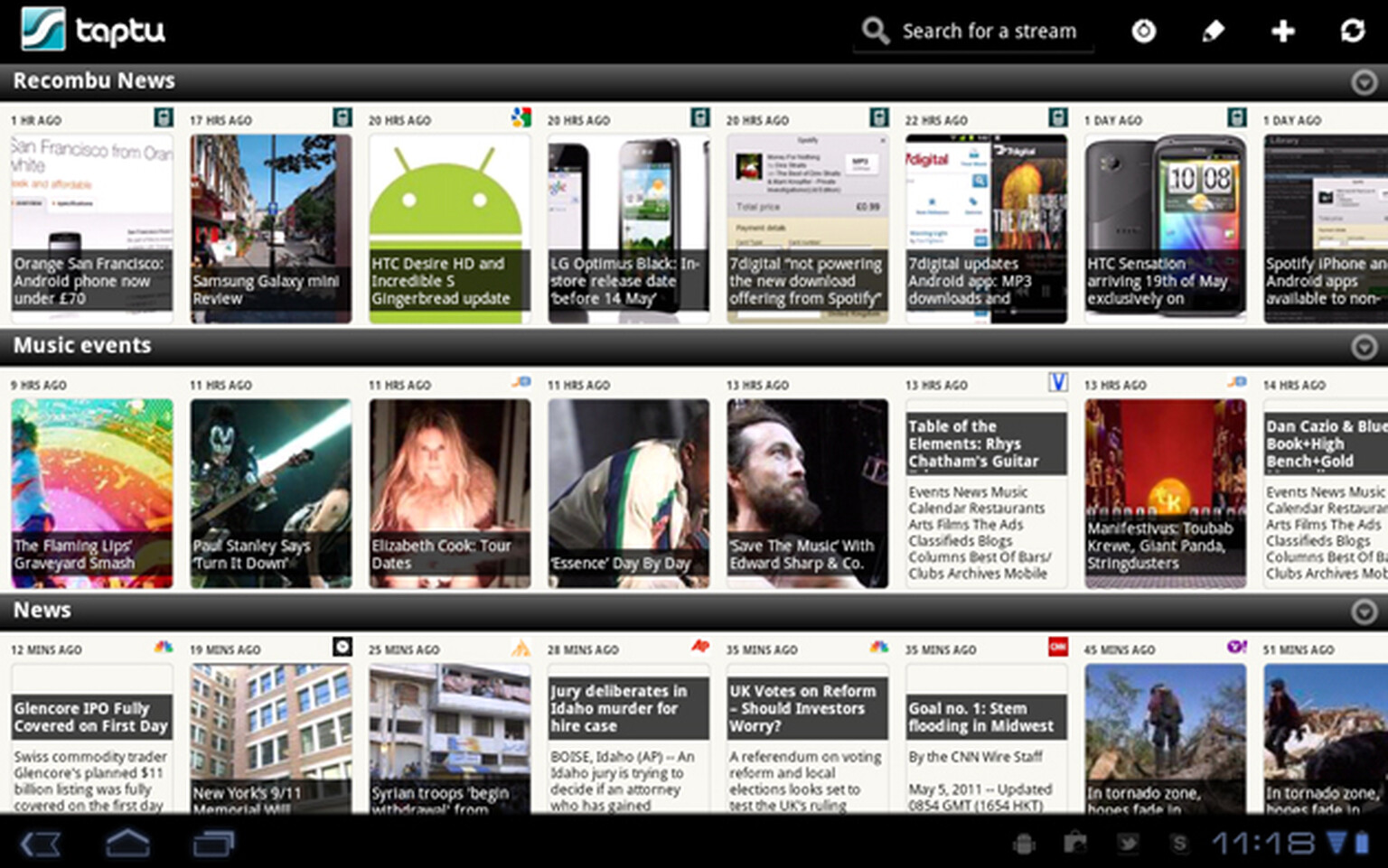 Taptu for Android updates to 1.4, now works on Android tablets