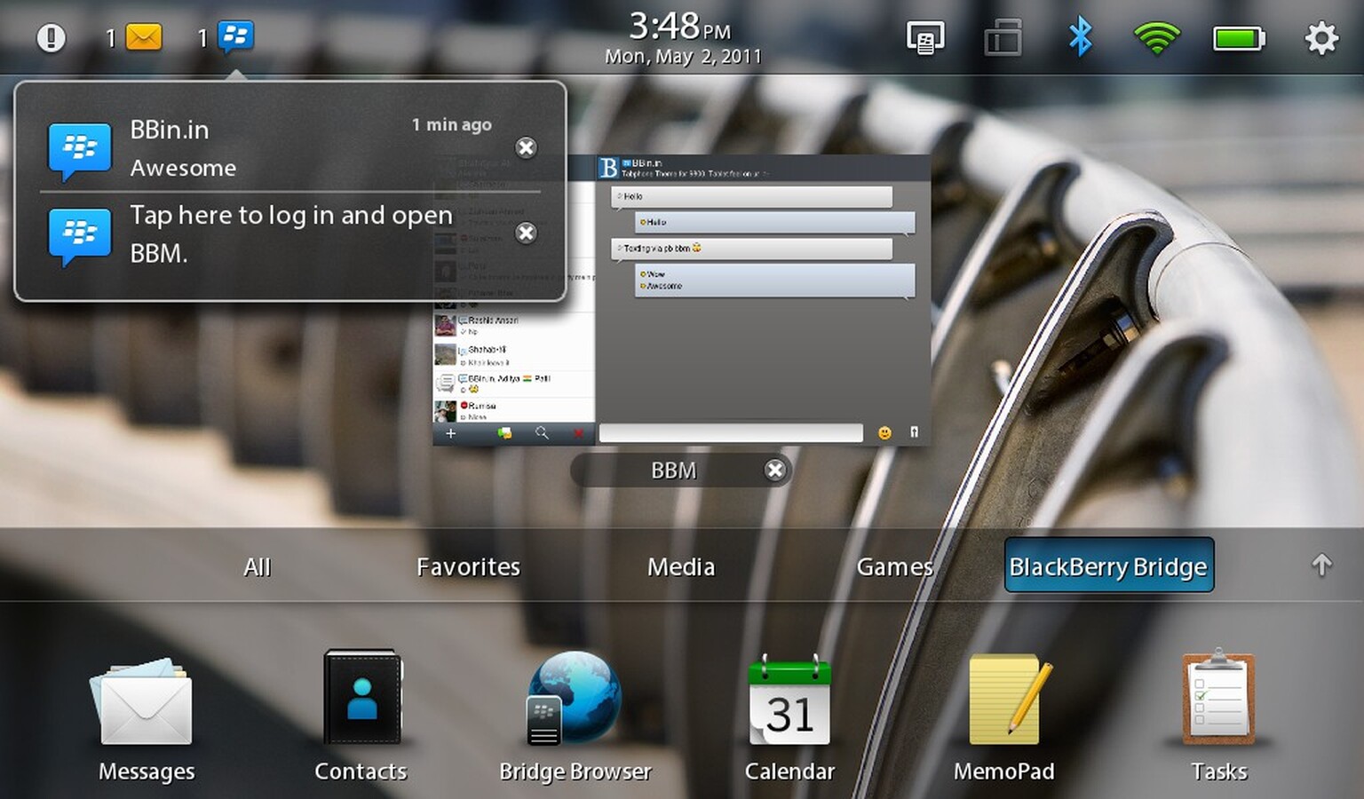 RIM announces Facebook and Video Chat apps for BlackBerry PlayBook, updates BlackBerry Bridge to support BBM