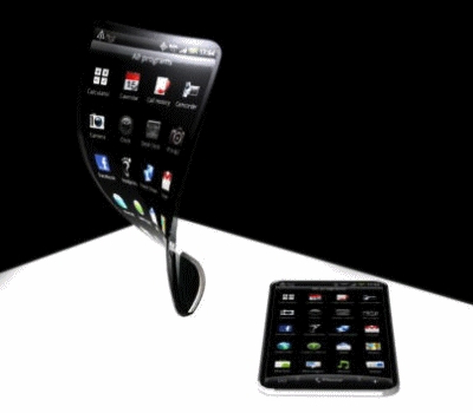 Android phone concept with flexible body: Morphy