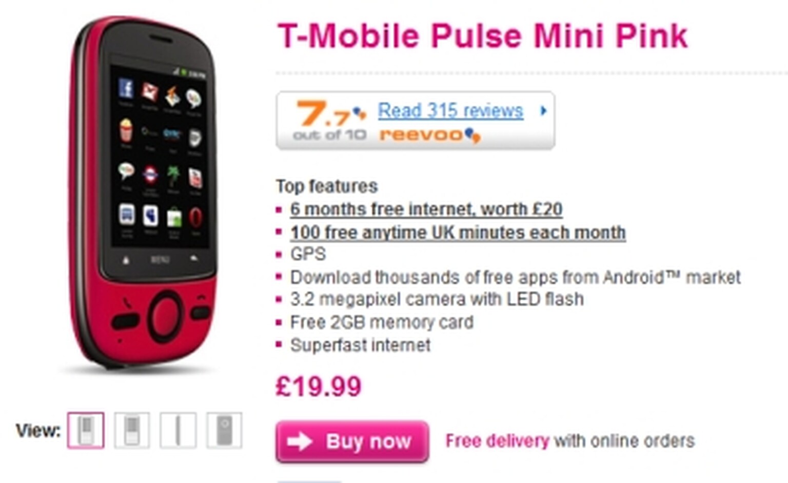 The cheapest Android smartphone on pay-as-you-go? £30 from T-Mobile, with credit