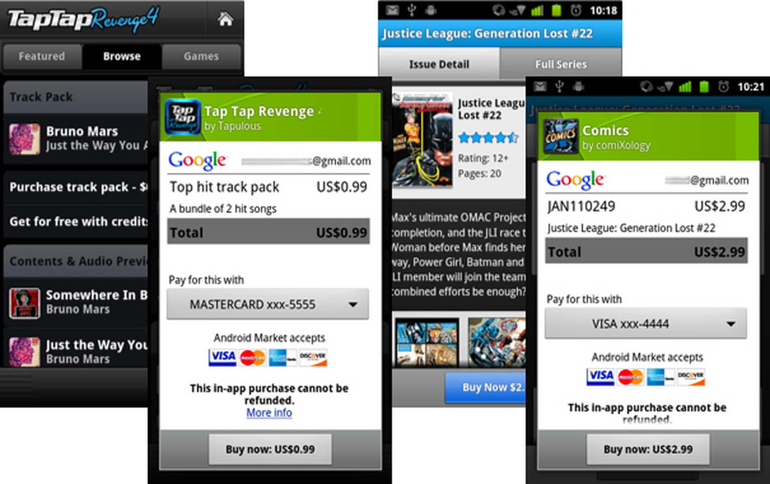 In-app payments arrive on Android: Tap Tap Revenge 4, Gun Bros and Dungeon Defenders supported