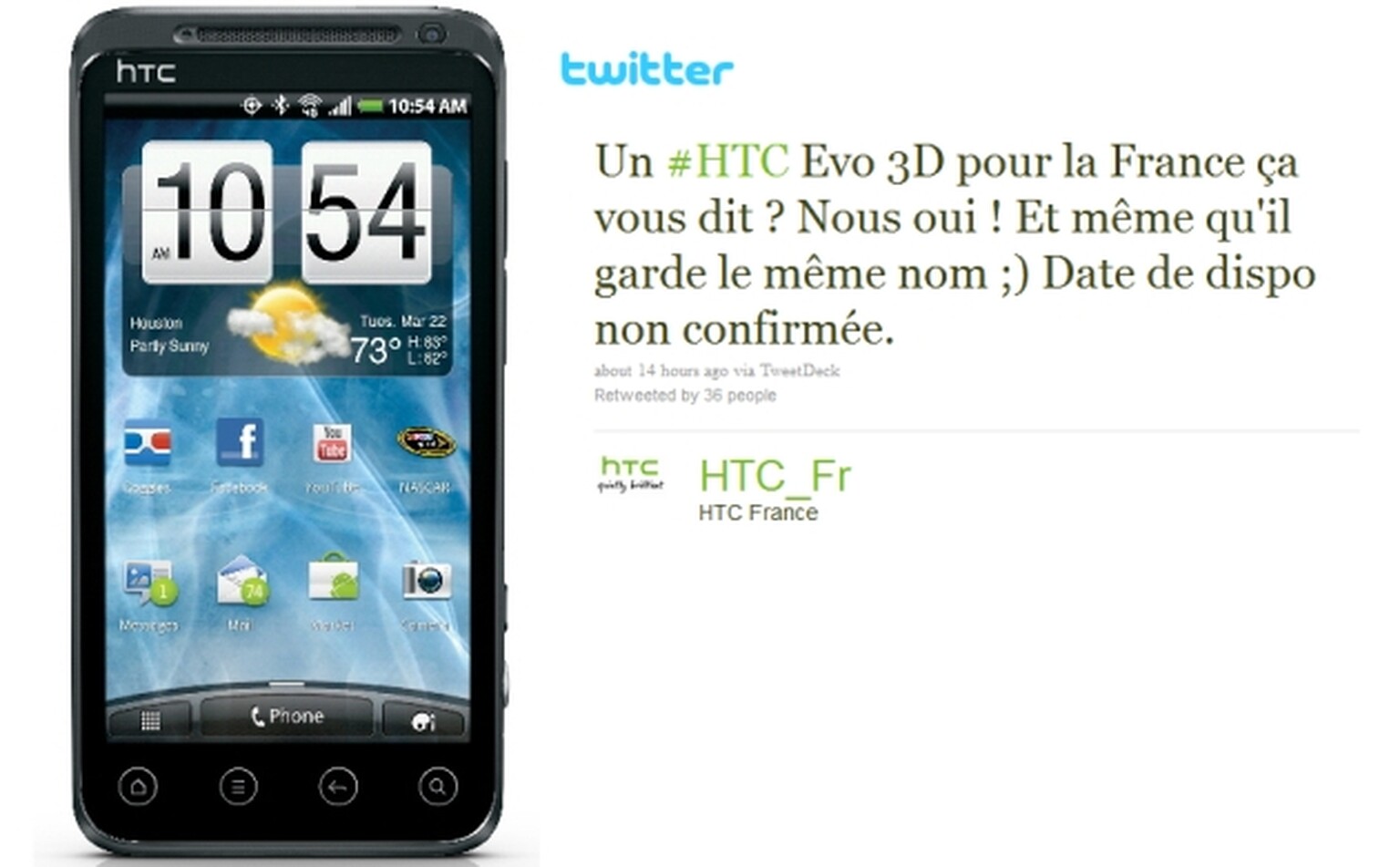 HTC 3D Evo coming to Europe. A rival to the Optimus 3D?