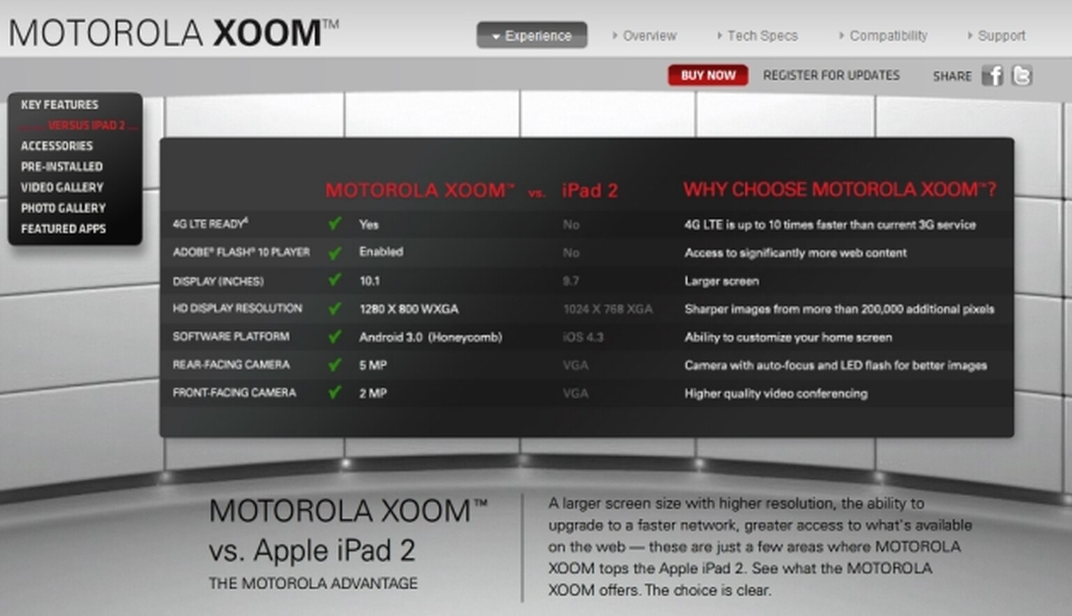 Xoom vs iPad 2: Motorola continues its scrap with the iPad 2