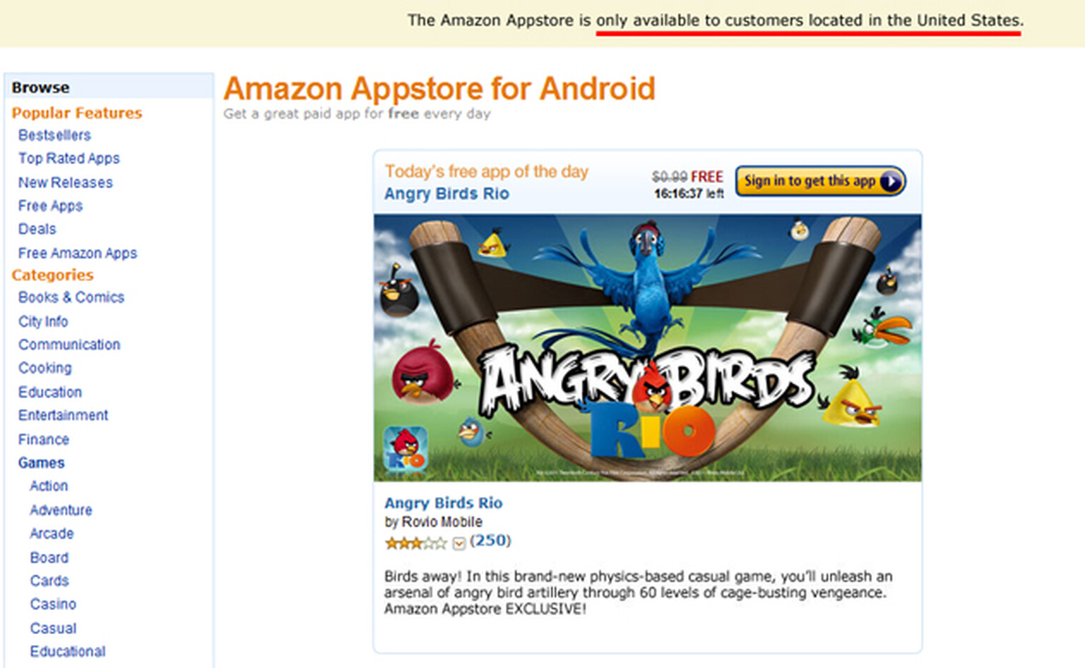 Amazon Appstore is live now, but 'not yet available' in the UK