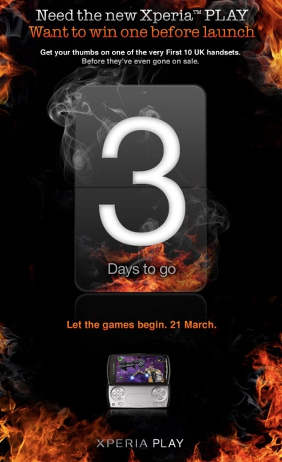 Get one of the first ten Xperia Play phones- before the shops