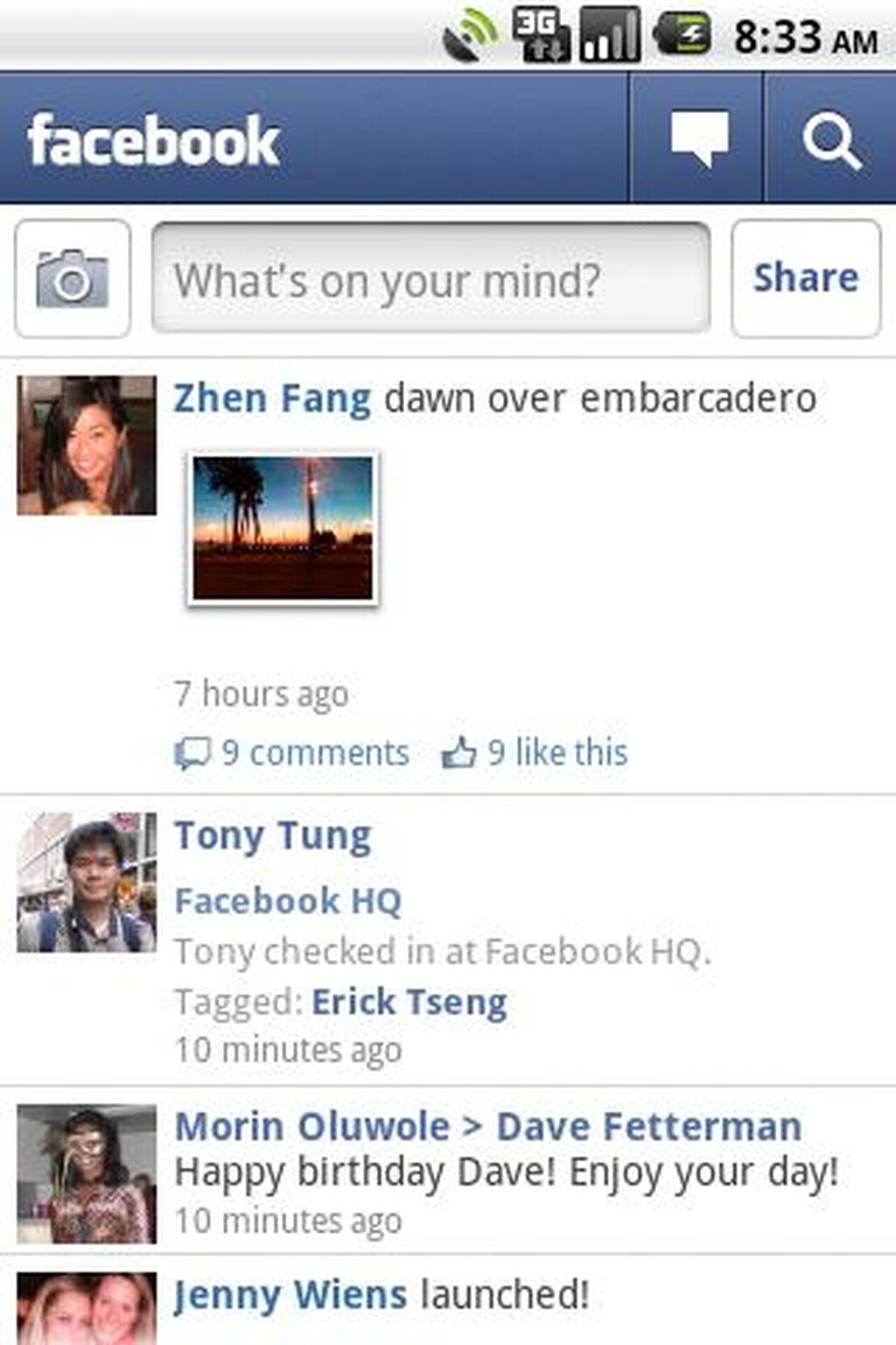 Facebook for Android updated, upload photos to groups and friend's walls