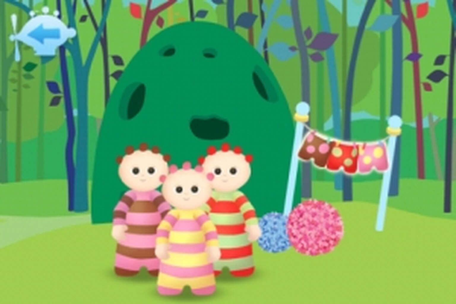 In The Night Garden app to steal your iPad. And keep it while giggling and drinking juice.