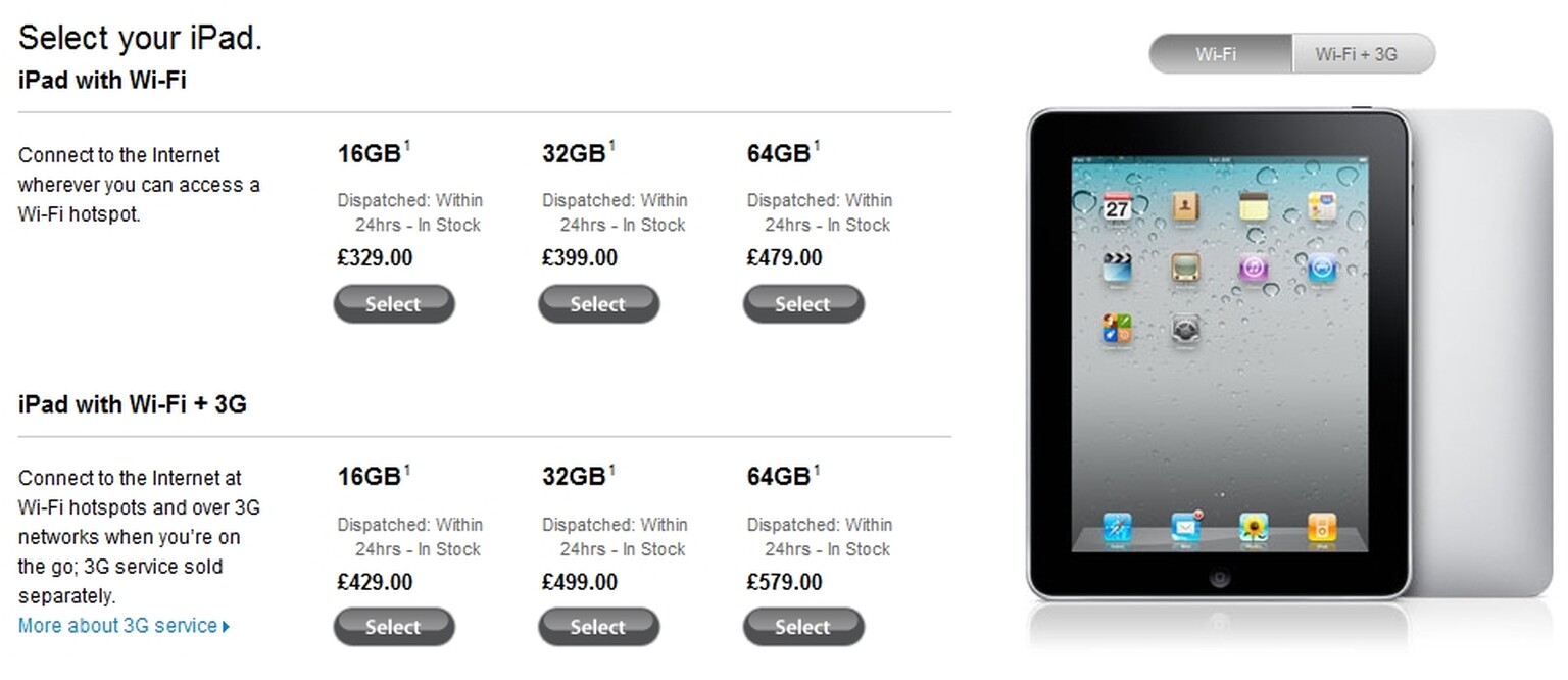 Cheap iPads: Price gets knock-down. 16GB iPad for £329