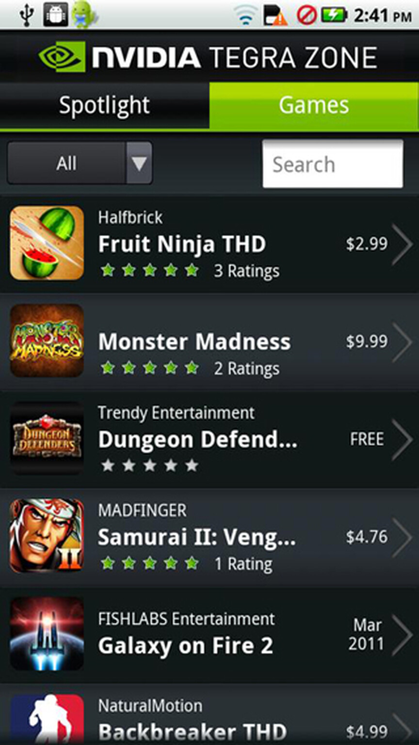 Nvidia's Tegra Zone app opens eyes in Android Market